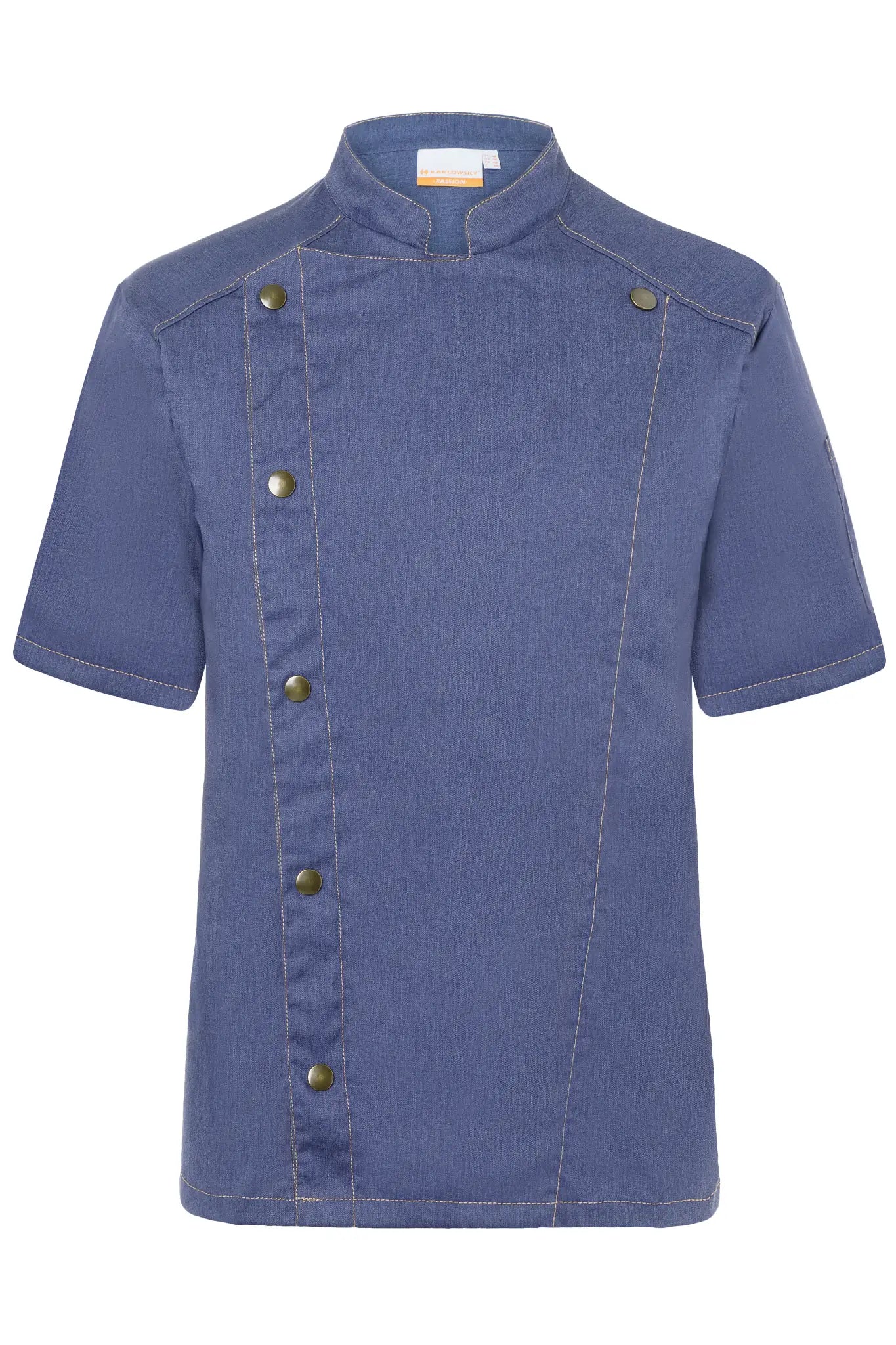 all-groups Men's Short Sleeved Chef's Jacket Jeans Style